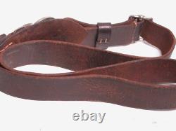 WWII Bandsman Imperial Japanese Navy Leather Belt Anchor Buckle Signed