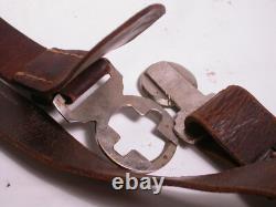 WWII Bandsman Imperial Japanese Navy Leather Belt Anchor Buckle Signed