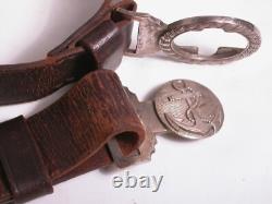 WWII Bandsman Imperial Japanese Navy Leather Belt Anchor Buckle Signed