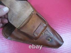 WWII Era Japanese Army Leather Holster Type 14 Nambu Pistol Original NICE #3