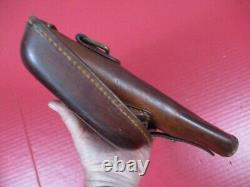 WWII Era Japanese Army Leather Holster Type 14 Nambu Pistol Original NICE #3