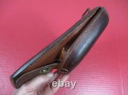 WWII Era Japanese Army Leather Holster Type 14 Nambu Pistol Original NICE #3