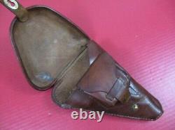 WWII Era Japanese Army Leather Holster Type 14 Nambu Pistol XLNT RARE #1