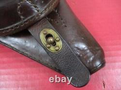 WWII Era Japanese Army Leather Holster Type 14 Nambu Pistol withStrap XLNT RARE