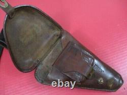 WWII Era Japanese Army Leather Holster Type 14 Nambu Pistol withStrap XLNT RARE