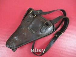 WWII Era Japanese Army Leather Holster Type 14 Nambu Pistol withStrap XLNT RARE