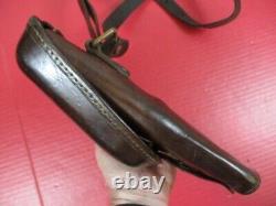 WWII Era Japanese Army Leather Holster Type 14 Nambu Pistol withStrap XLNT RARE