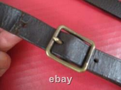 WWII Era Japanese Army Leather Holster Type 14 Nambu Pistol withStrap XLNT RARE