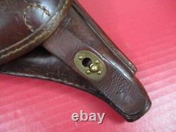 WWII Era Japanese Army Leather Holster Type 26 Nambu Revolver- Very NICE RARE