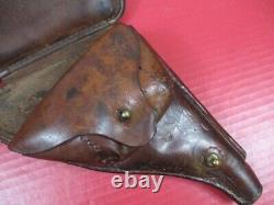 WWII Era Japanese Army Leather Holster Type 26 Nambu Revolver- Very NICE RARE