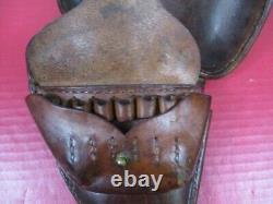 WWII Era Japanese Army Leather Holster Type 26 Nambu Revolver- Very NICE RARE