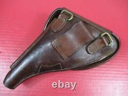 WWII Era Japanese Army Leather Holster Type 26 Nambu Revolver- Very NICE RARE