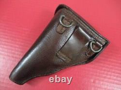 WWII Era Japanese Army Leather Holster for the Type 94 Nambu Pistol XLNT #3