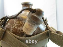 WWII IJA Imperial Japanese Guadalcanal Relic Canteen Water Flask With Cork & Sling