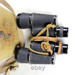 WWII IMPERIAL JAPANESE ARMY FIELD BINOCULARS TROPICAL CASE 7 x 50 NIKKO NOVAR