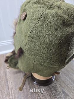 WWII Imperial Japan Army Insulated Winter Hat Field Cap US & JAP Soldier SIGNED