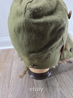 WWII Imperial Japan Army Insulated Winter Hat Field Cap US & JAP Soldier SIGNED