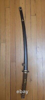 WWII Imperial Japan Navy Katana Sword Signed Takayama To Kanenao