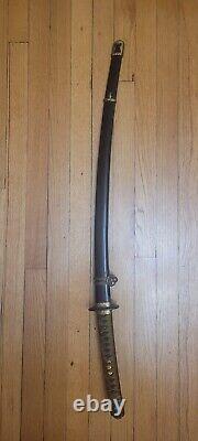 WWII Imperial Japan Navy Katana Sword Signed Takayama To Kanenao