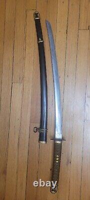 WWII Imperial Japan Navy Katana Sword Signed Takayama To Kanenao