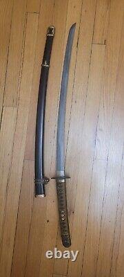 WWII Imperial Japan Navy Katana Sword Signed Takayama To Kanenao