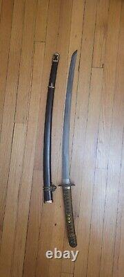 WWII Imperial Japan Navy Katana Sword Signed Takayama To Kanenao