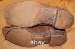 WWII Imperial Japanese Army Driver Boots 1940 Rare Military Lace-Up Shoes