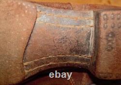 WWII Imperial Japanese Army Driver Boots 1940 Rare Military Lace-Up Shoes