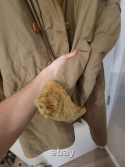 WWII Imperial Japanese Army Extreme Cold Coat Possible Blood Stain Rabbit Fur