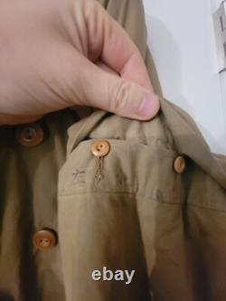 WWII Imperial Japanese Army Extreme Cold Coat Possible Blood Stain Rabbit Fur