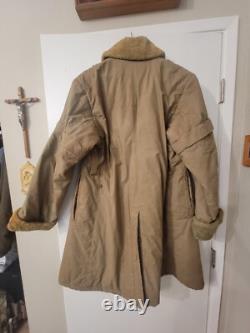 WWII Imperial Japanese Army Extreme Cold Coat Possible Blood Stain Rabbit Fur