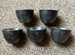 WWII Imperial Japanese Army Guards Division Sake Cups Set of 5 Imperial Gift