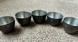 WWII Imperial Japanese Army Guards Division Sake Cups Set of 5 Imperial Gift