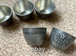 WWII Imperial Japanese Army Guards Division Sake Cups Set of 5 Imperial Gift