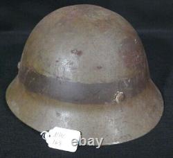 WWII Imperial Japanese Army IJA Home Guard'Last Ditch' Helmet Green Line Banded