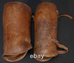 WWII Imperial Japanese Army IJA Officers Leather Riding Leggings Cavalry, Rare