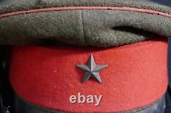 WWII Imperial Japanese Army IJA Officers Service Visor Hat with Star Repair / Re