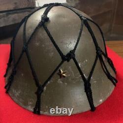 WWII Imperial Japanese Army Iron Helmet Antique Military Retro Used from Japan