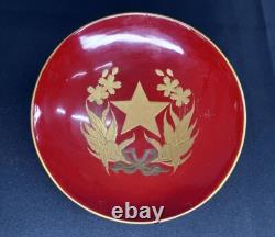 WWII Imperial Japanese Army Lacquer Sake Cup Set x5 China Campaign & Taisho Gift