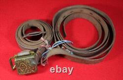 WWII Imperial Japanese Army Leather Horse Tack Set, Cherry Blossom Marked, Rare