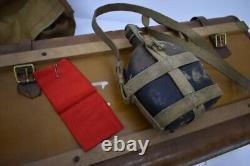 WWII Imperial Japanese Army Leather Trunk and Canteen Set Rare Collectible