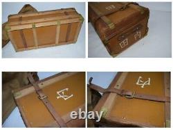 WWII Imperial Japanese Army Leather Trunk and Canteen Set Rare Collectible