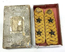 WWII Imperial Japanese Army Lieutenant Officer Boxed Shoulder Boards