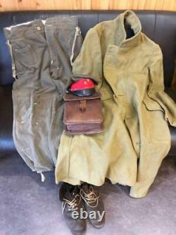 WWII Imperial Japanese Army Military uniform set coat, cargo pants, boots, hat