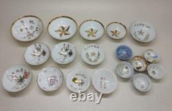 WWII Imperial Japanese Army Sake Cup Set x18 / Victory, Discharge, Unit