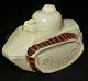 Wwii Imperial Japanese Army Tank Shaped Porcelain Box Mino Ware