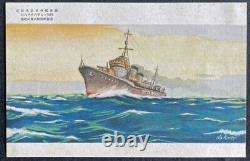 WWII Imperial Japanese Destroyer Hagikaze Launch Postcards 1940 Midway Veteran