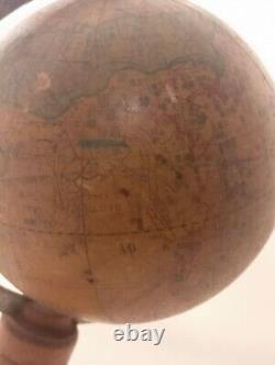 WWII Imperial Japanese Globe 1935 Antique Showa Era Wooden Base Rare Collectible