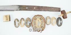 WWII Imperial Japanese Koto Katana, 17century blade, colonel tassel, silver Kamon