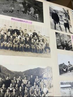 WWII Imperial Japanese Manchuria Settler Photo Album with Navy Soldier & Farm Life